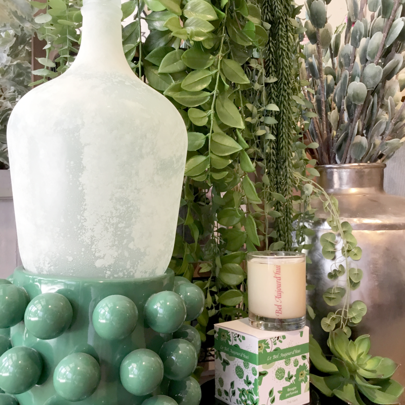 Bougie Boite Packaging Flower Vert