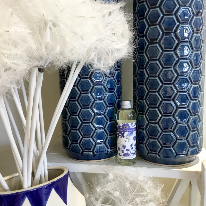 Recharge Etiquette Flower Bleu