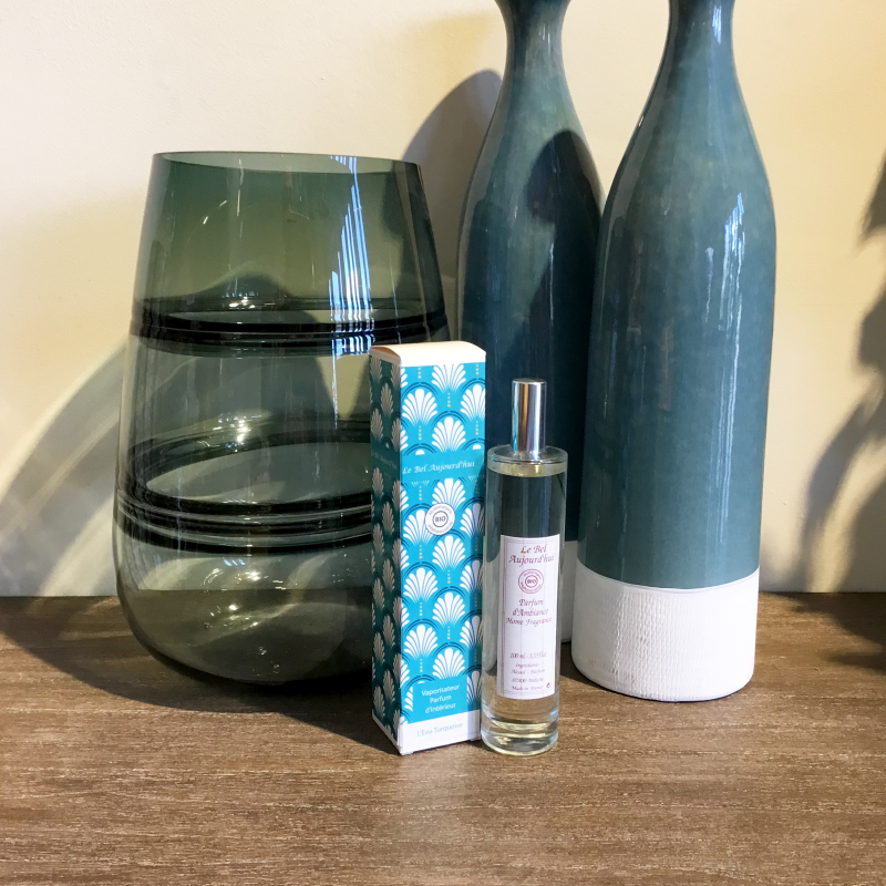 Spray d'Ambiance Boite Packaging Design Turquoise