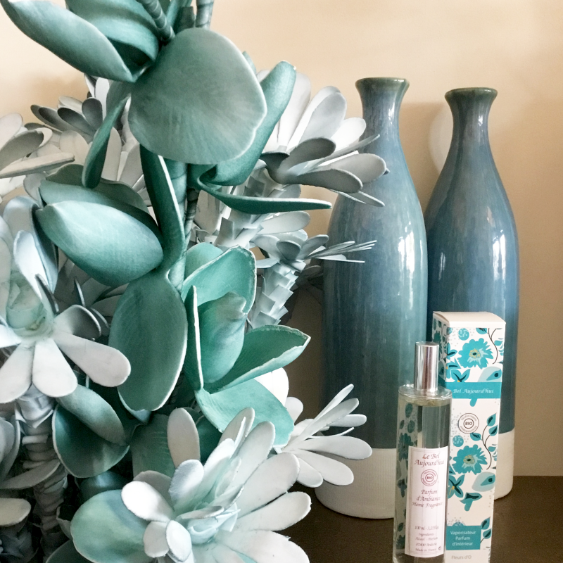Spray d'Ambiance Boite Packaging Flower Turquoise